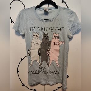 Blue Kitty Cat Dance T-shirt
